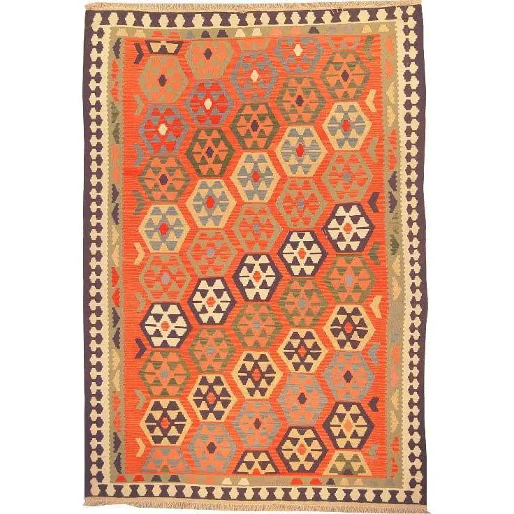 One Of The Kind Ardabil Persian Kilim 8'10" x 5'10"